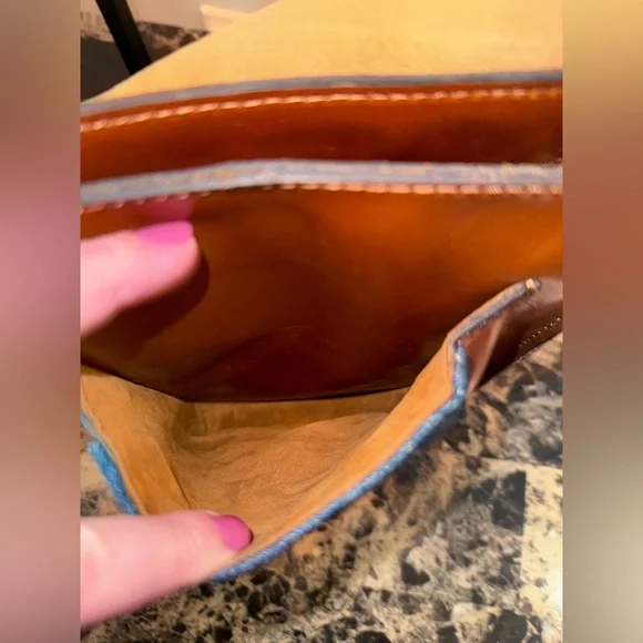 Patricia Nash Denim Leather Colorblock Lari Crossbody - Picture 15 of 16